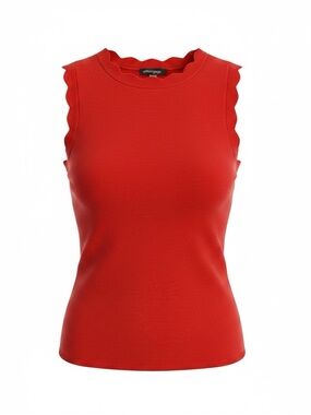 Cable & Gauge Scalloped Knit Tank Top XL
